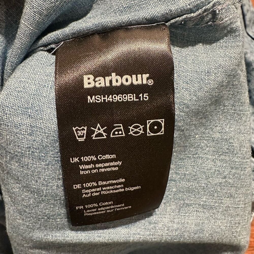 Nwt Barbour Summer Print Chambray Button Down Shi… - image 4
